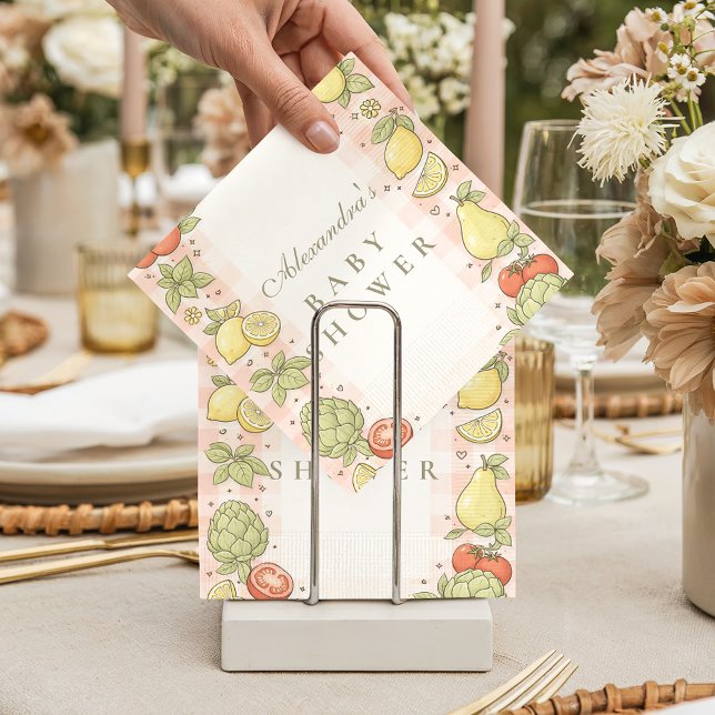 Guardanapo De Papel Italian Market Produce Baby Shower (Criador carregado)