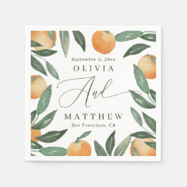 Guardanapo De Papel Italian Orange Wedding | Rustic Citrus Garden