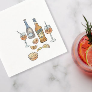 Guardanapo De Papel Italiano Spritz Cocktail Napkins