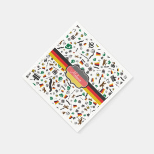 Guardanapo De Papel Itens alemães com Bandeira da Alemanha