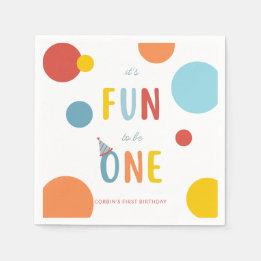 Guardanapo De Papel It's Fun To Be One Colorful Birthday Party Napkins