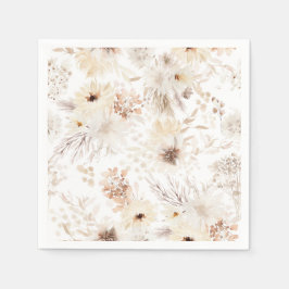 Guardanapo De Papel Ivory Boho Floral