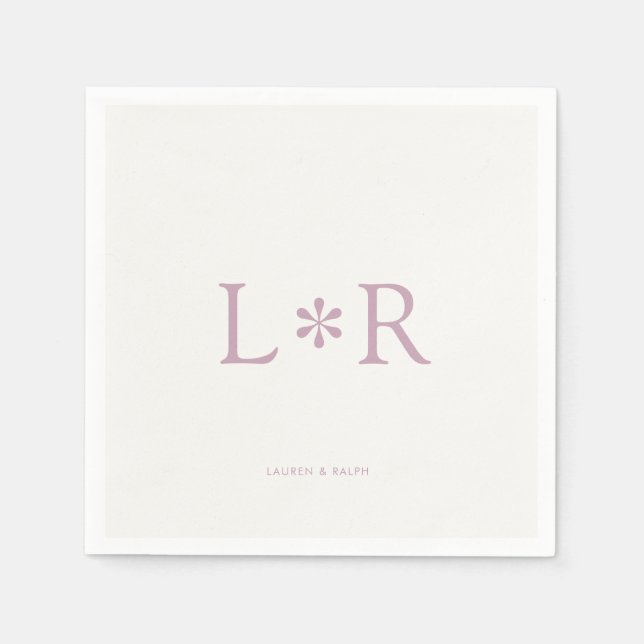 Guardanapo De Papel Ivory & Lilac | Stylish Modern  (Frente)