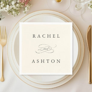 Guardanapo De Papel Ivory Simple Elegant Wedings Napkins