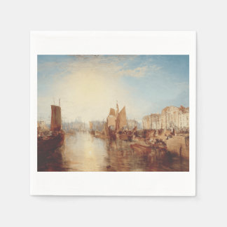 Guardanapo De Papel J.M.W. Turner: Porto de Dieppe Arte Romântica Fina