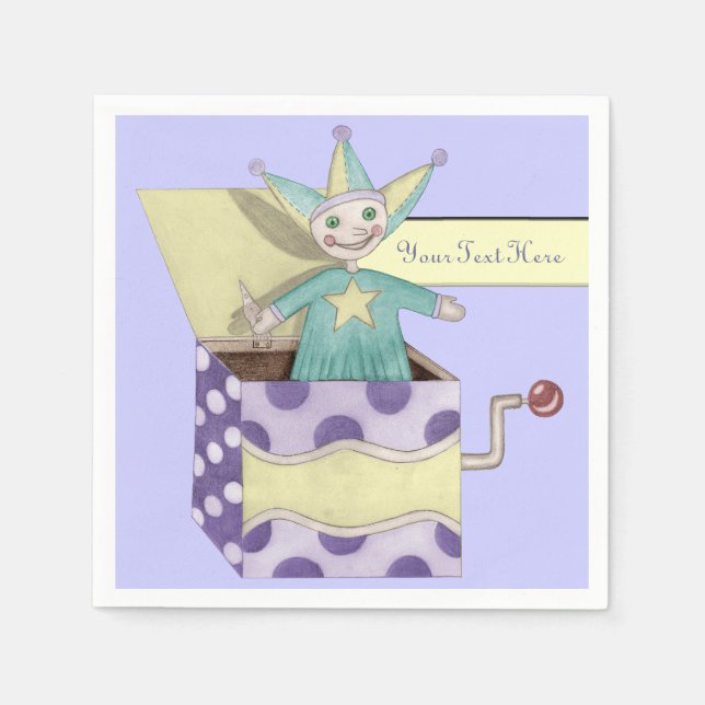 Guardanapo De Papel Jack-in-the-box - Brinquedos tradicionais (pastel) (Frente)