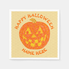 Guardanapo De Papel Jack O Lantern Halloween Trick Ou Treino