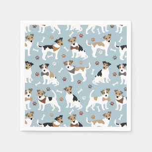 Guardanapo De Papel Jack Russell Terrier Paws e Bones Napkins