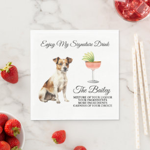 Guardanapo De Papel Jack Russell Terrier Wedding Signature Drink Napki