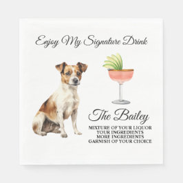 Guardanapo De Papel Jack Russell Terrier Wedding Signature Drink Napki