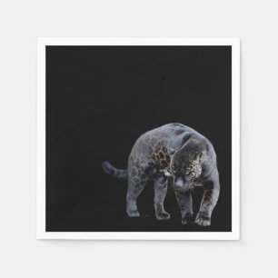 Guardanapo De Papel Jaguar Diablo - coquetéis de papel preto