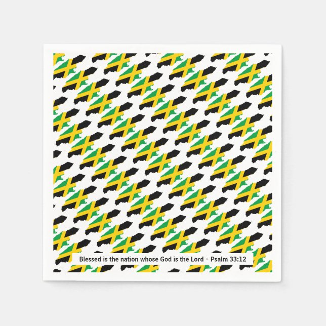 Guardanapo De Papel JAMAICA Bendito Celebrações de Nação (Frente)
