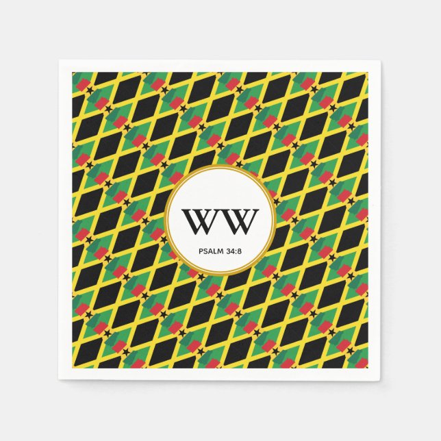 Guardanapo De Papel JAMAICA GHANA FLAG Aniversário Partido Herança Dup (Frente)