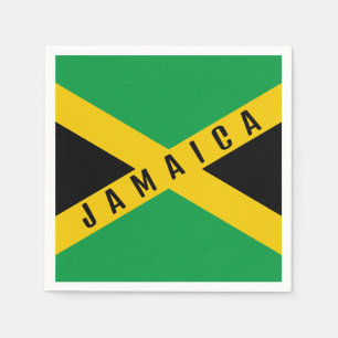 Guardanapo De Papel Jamaica Green Black & Dourado Jamaican Flag