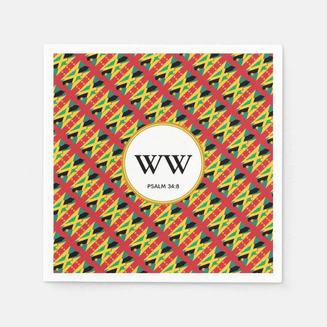 Guardanapo De Papel JAMAICA GRENADA Festa de Herança Dupla (Frente)