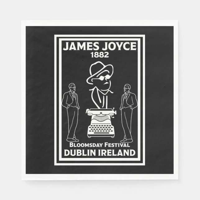 Guardanapo De Papel James Joyce Dublin Irlanda (Frente)