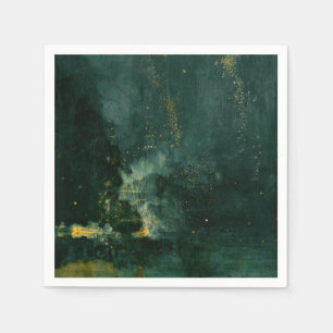 Guardanapo De Papel James Whistler - Noite em preto e Dourado