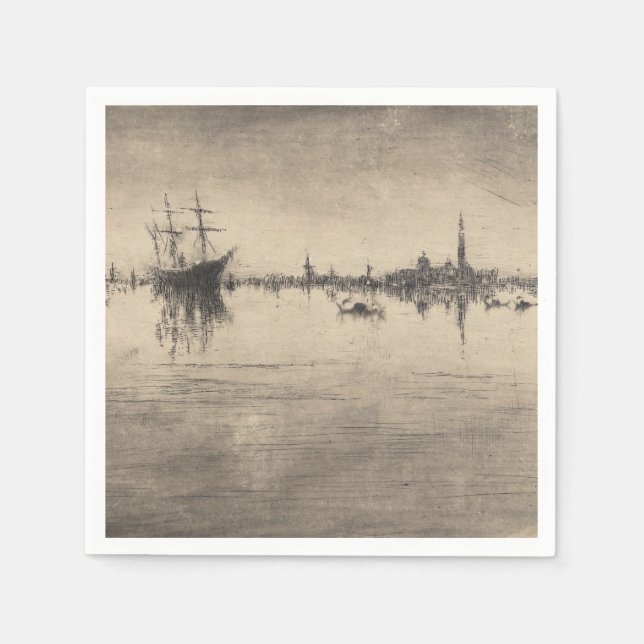 Guardanapo De Papel James Whistler - Noturne, de Veneza (Frente)
