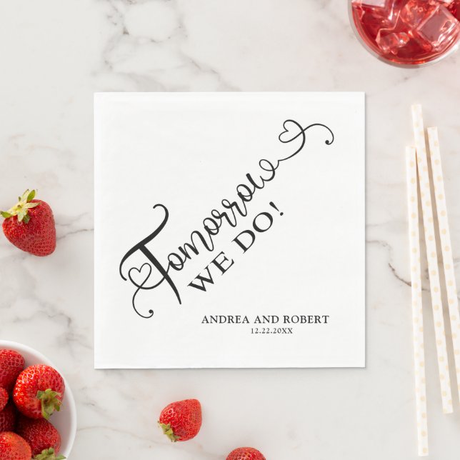 Guardanapo De Papel Janta de ensaio amanhã Nós fazemos casamento (Insitu)