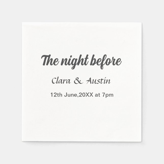 Guardanapo De Papel Jantar a noite antes do mínimo simples (Frente)