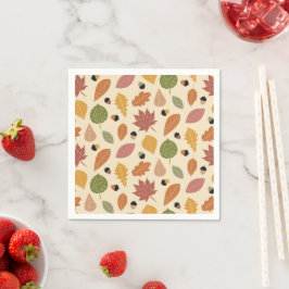Guardanapo De Papel Jantar de Ação de Graças Folhas de Outono com Bolo