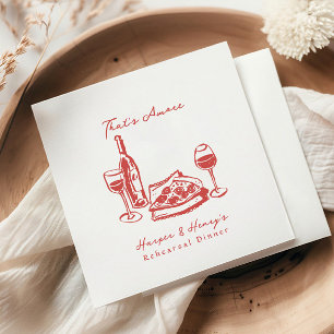 Guardanapo De Papel Jantar de Ensaios do Esboço de Vinho de Pizza That