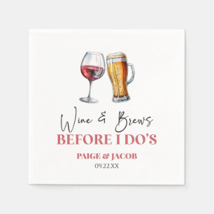 Guardanapo De Papel Jantar de Ensaios do Wine and Brews Before I Do's