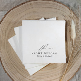 Guardanapo De Papel Jantar de Ensaios Na Noite Anterior Preto e Branco
