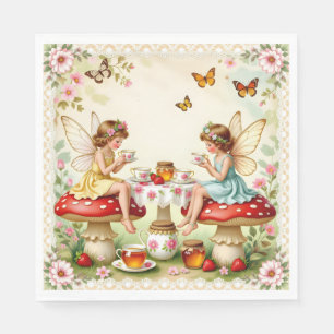 Guardanapo De Papel Jantar de fada floral vintage jardim