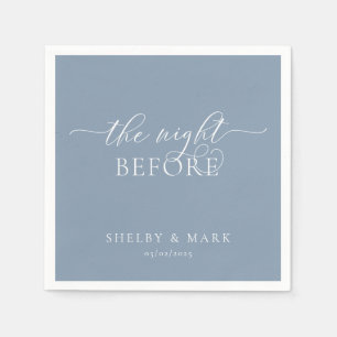 Guardanapo De Papel Janto de ensaio, A noite anterior em azul empoeira