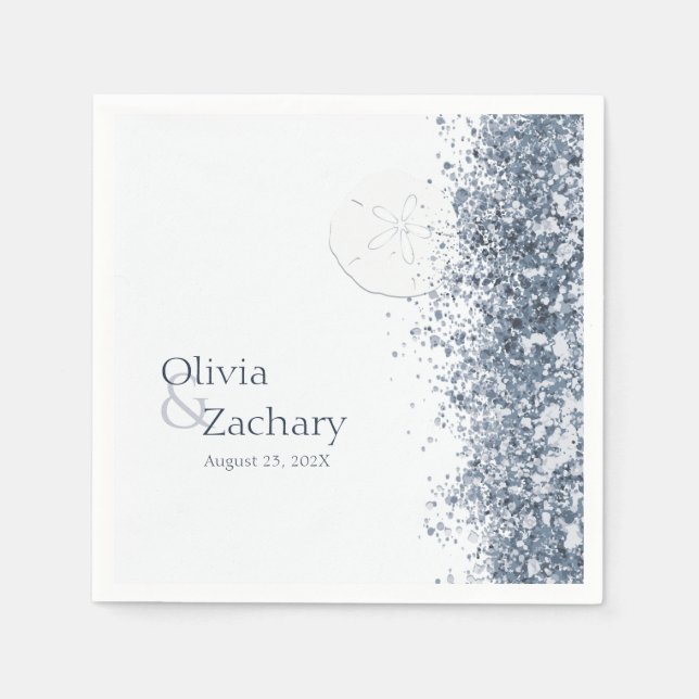 Guardanapo De Papel Janto de ensaio da areia do Oceano Boho (Frente)