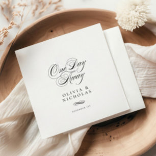 Guardanapo De Papel Janto de Ensaio de Casamento Elegante a Um Dia de