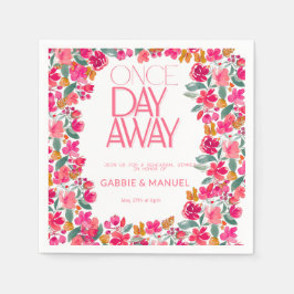 Guardanapo De Papel Janto de Ensaio Floral Black Fiesta Colorful