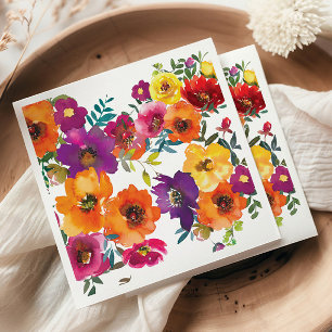 Guardanapo De Papel Janto de ensaio Floral mexicano Fiesta Colorful