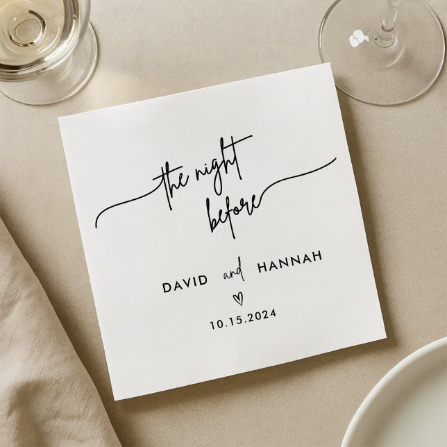 Guardanapo De Papel Janto de ensaio negro na noite anterior ao casamen (Criador carregado)