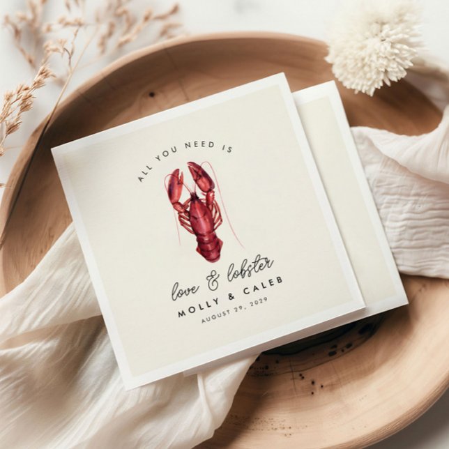 Guardanapo De Papel Janto de ensaio sobre o mar e a lagosta (Criador carregado)