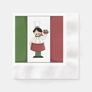 Guardanapo De Papel Janto de espaguete em papel de chef italiano