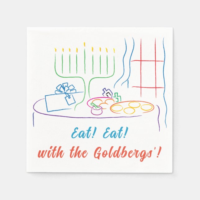 Guardanapo De Papel Janto Hanukkah Holiday (Frente)