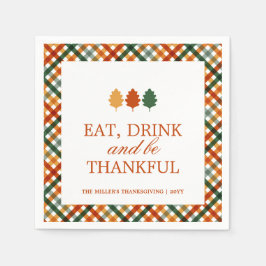 Guardanapo De Papel Janto Personalizado de Ação de Graças