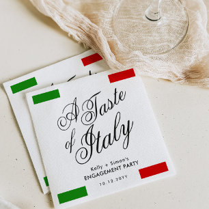 Guardanapo De Papel Janto Temático Italiano FESTA DE NOIVADO
