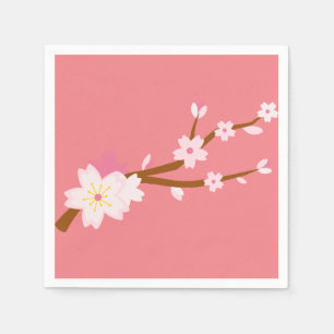 Guardanapo De Papel Japonês - Sopro brilhante Sakura Brilhante cor-de