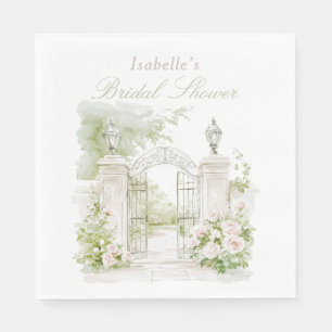 Guardanapo De Papel Jardim Bridal Elegante Francês Chateau Pastel