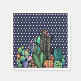 Guardanapo De Papel Jardim De Cactus Caquetado Em Pote