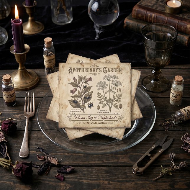 Guardanapo De Papel Jardim de Ervas Poison Nightshade (Criador carregado)