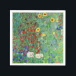 Guardanapo De Papel Jardim de Fazenda Gustav Klimt com pintura de gira<br><div class="desc">Jardim de Fazenda Gustav Klimt com Sunflower Vintage Floral Art Nouveau</div>