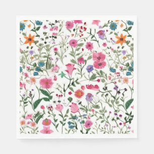 Guardanapo De Papel Jardim de flor selvagem