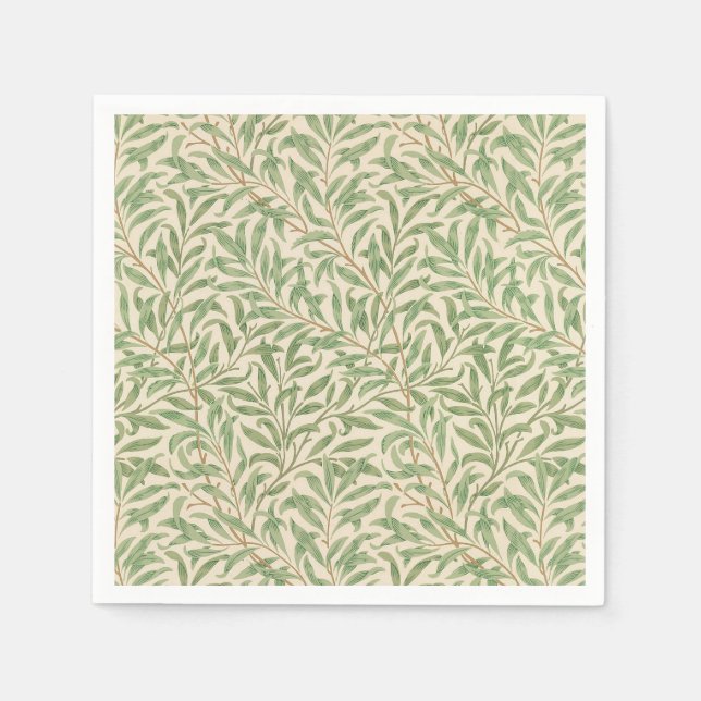 Guardanapo De Papel Jardim de Flores Clássico com Ramos de Salgueiro d (Frente)