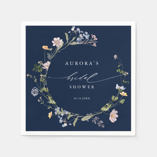 Guardanapo De Papel Jardim de flores silvestres da primavera navalha p (Frente)