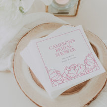 Jardim de Peônias Rosa Bridal Shower Floral