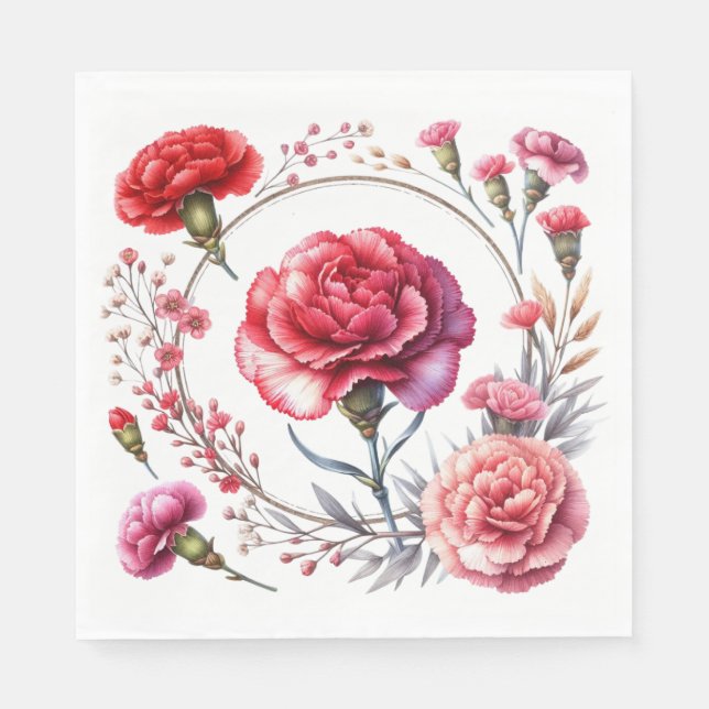 Guardanapo De Papel Jardim de Rosas Vermelhas (Frente)